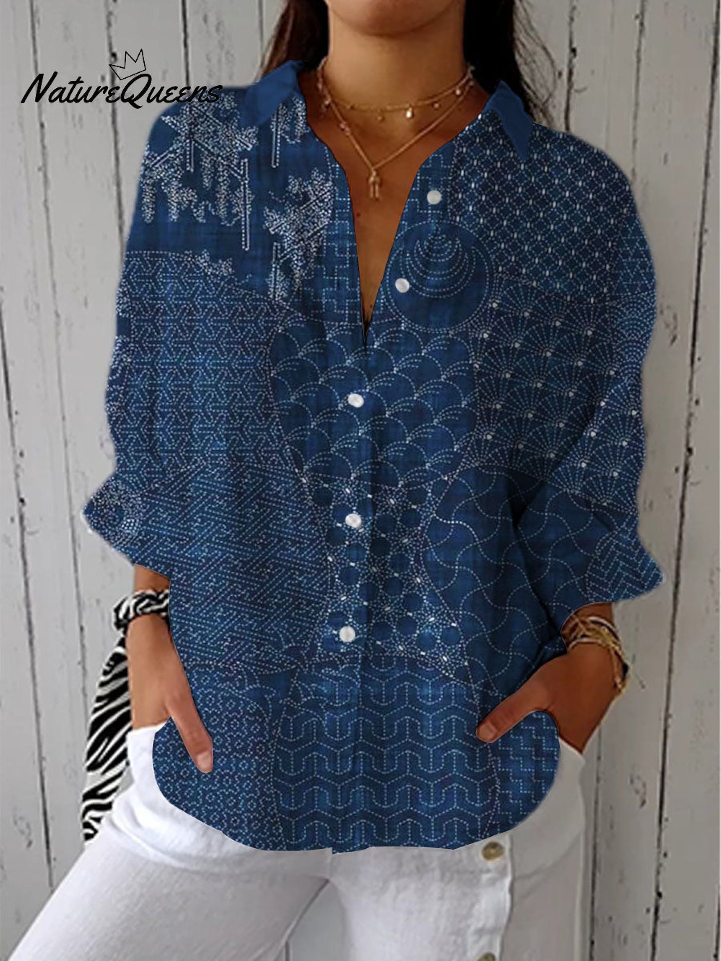 Vera™ | Camisa informal de lino con cuello en V