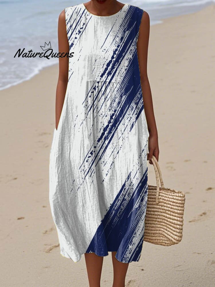Carmen™ | Vestido cruzado de algodón con bolsillos