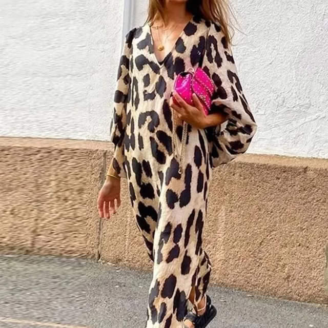 Claudia™ | Vestido Vintage De Leopardo