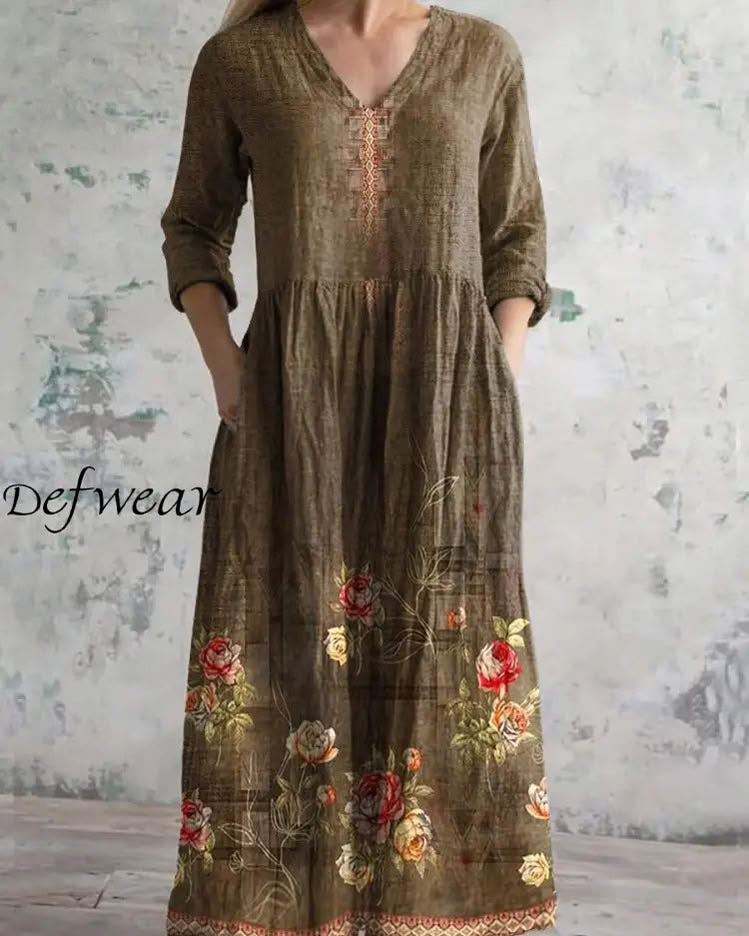 Maria™ | Vestido Vintage Con Estampado Floral