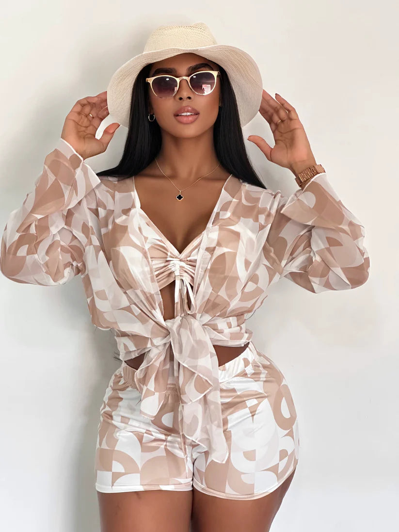 Olivia™ | VESTIDO DE BAÑO TELA CEPRÉ - NYLON SPANDEX