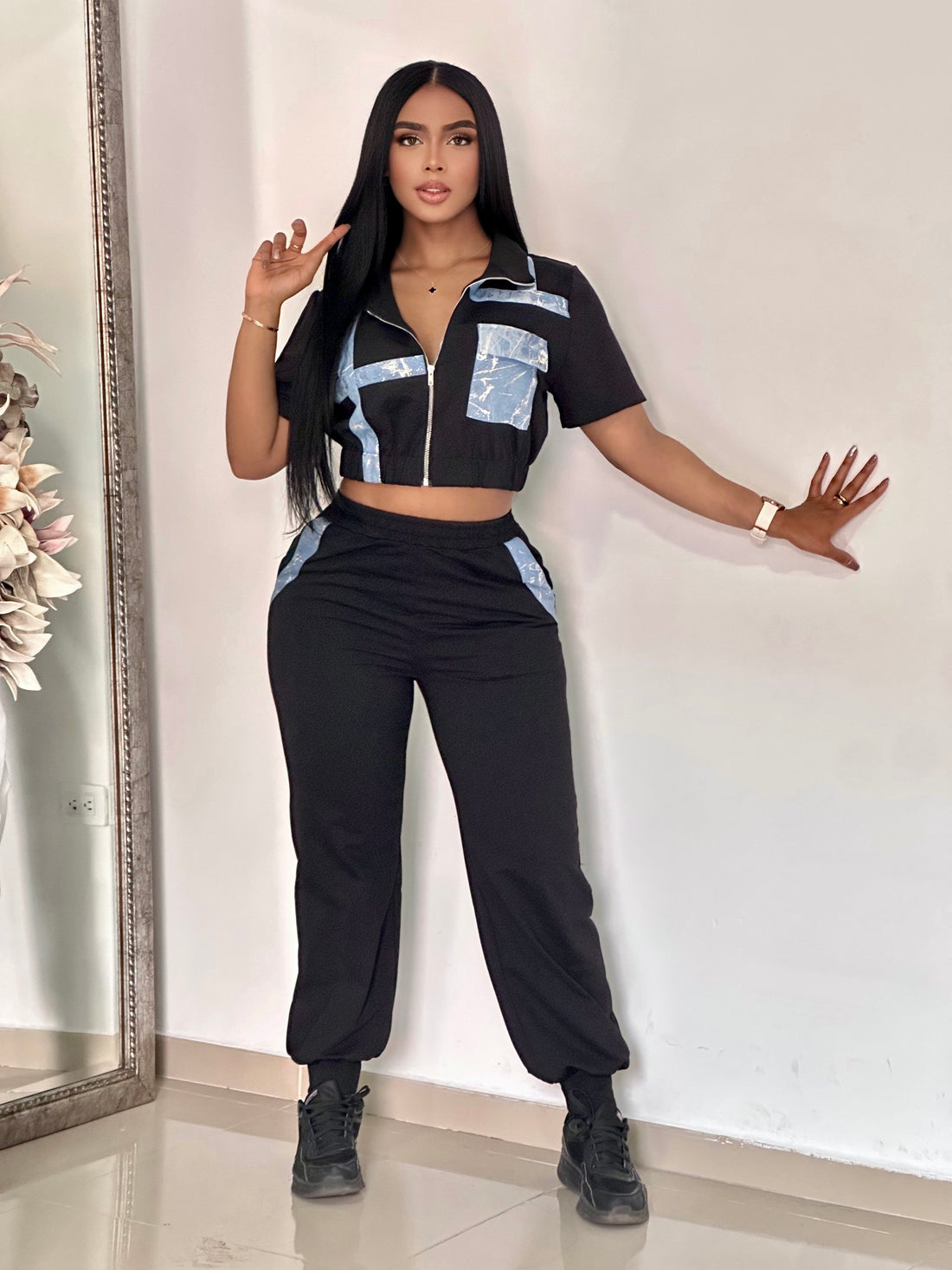 Malak ™ | CONJUNTO SUDADERA BLUSA CIERRE