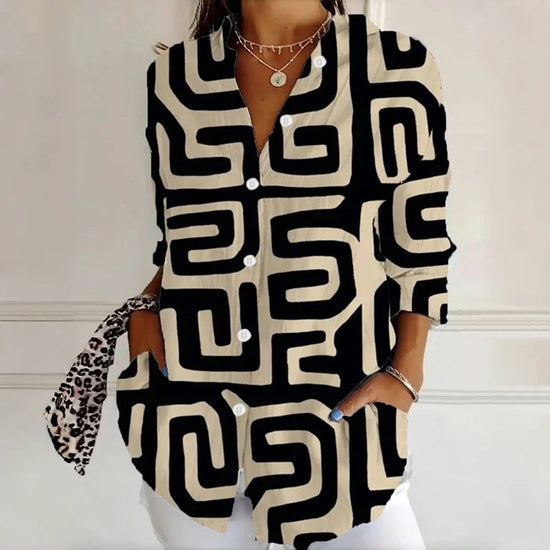 Dara™ | Blusa Con Estampado Abstracto