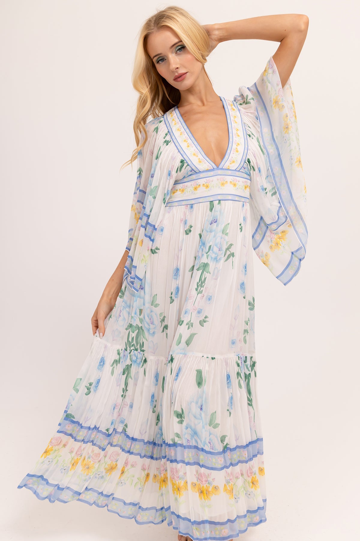 Sua™ | Vestido largo Angel - Fondo de pantalla Blue Posey