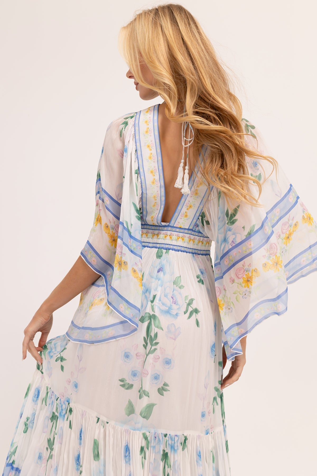 Sua™ | Vestido largo Angel - Fondo de pantalla Blue Posey