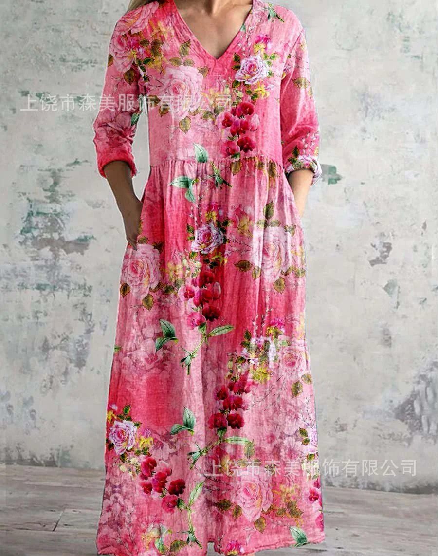 Catia™ | Vestido Vintage Con Estampado Floral