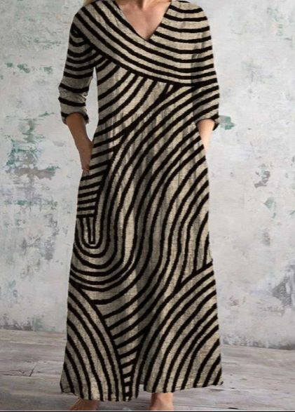 Mia™ | Vestido Vintage Con Estampado Étnico