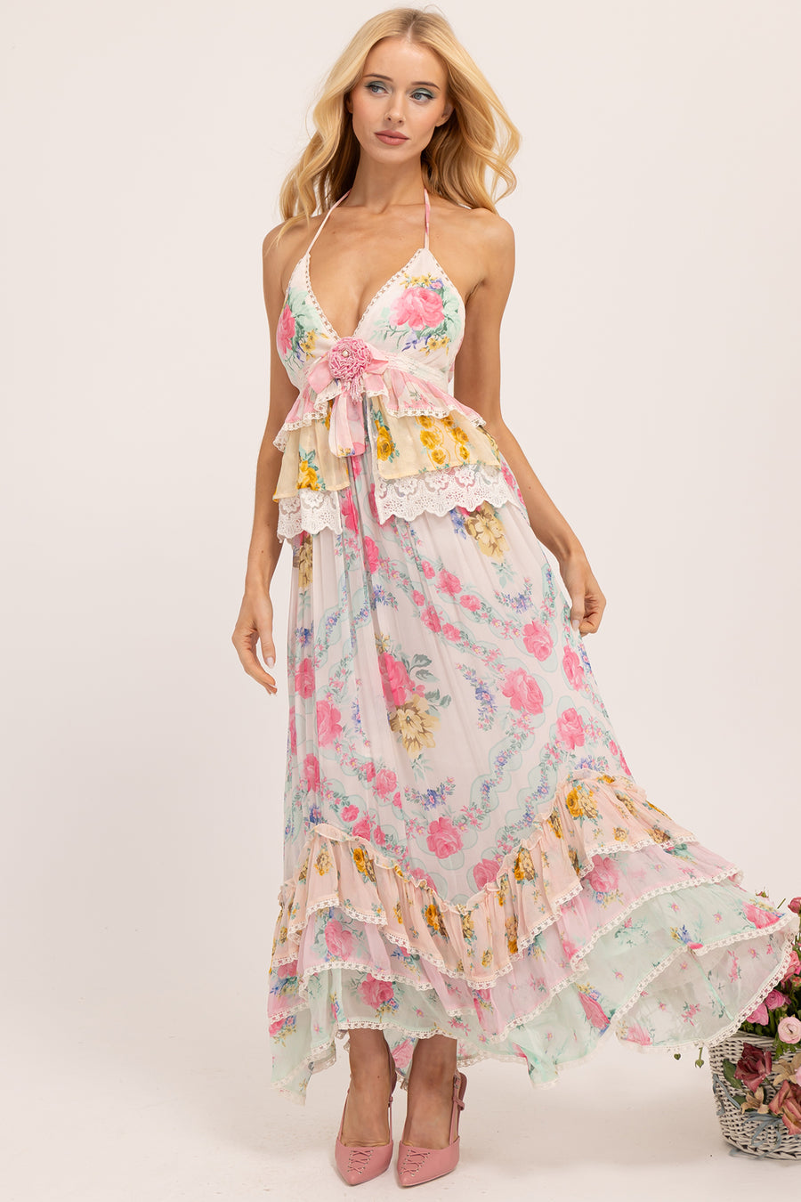 Paule™ | Vestido Largo Estilo Pañuelo De Verano