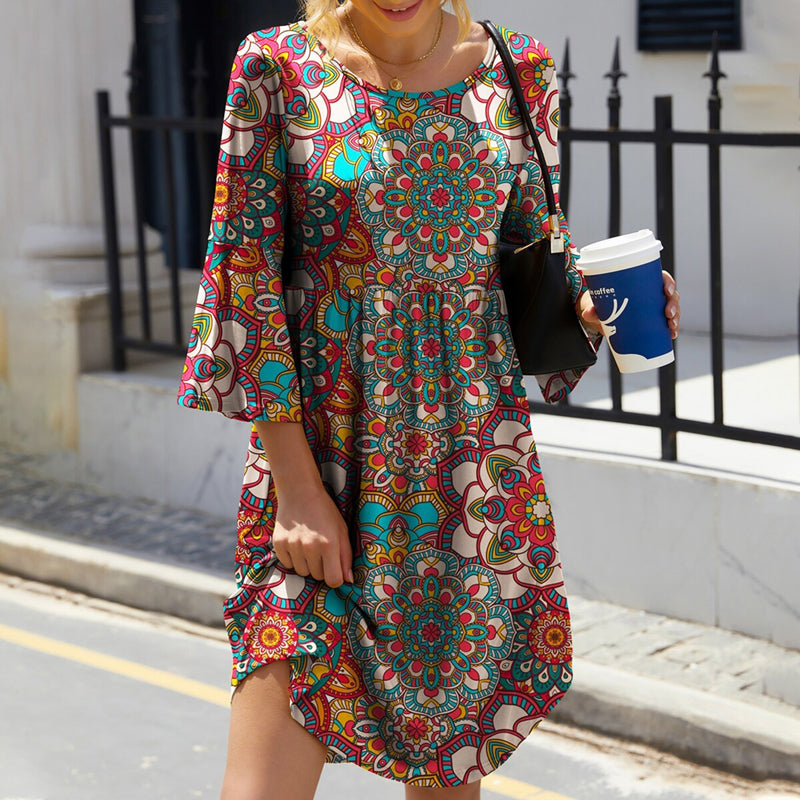 Bora™ | Vestido estampado bohemio vintage