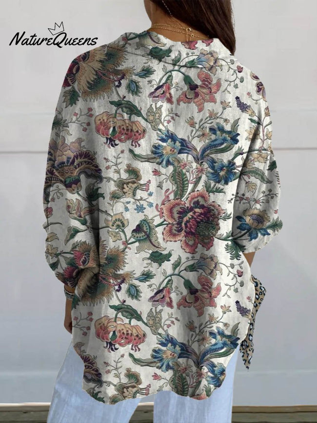 Paloma™ | Camisa informal de lino con cuello en V