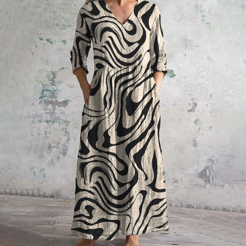 Rea™ | Vestido estampado vintage