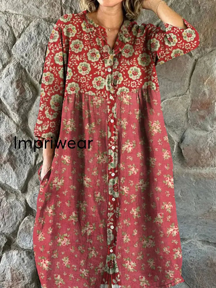 Rosa™ | Vestido midi elegante con cuello en V