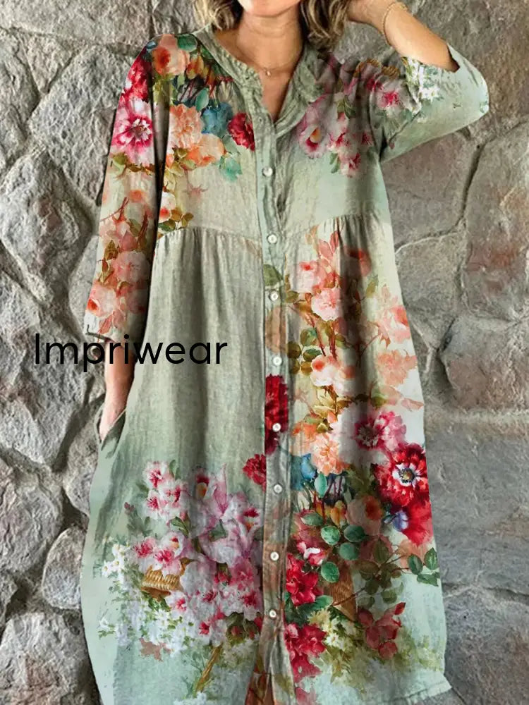 Aire™ | Vestido midi elegante con cuello en V