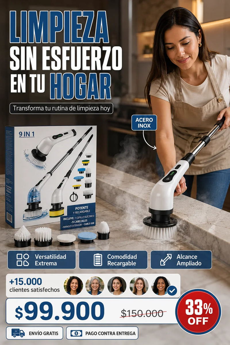 Cepillo Eléctrico Limpia Express 9 en 1
