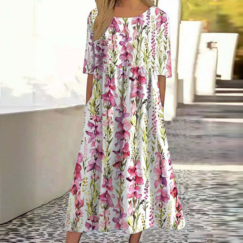 Olaya™ | Vestido estampado floral vintage