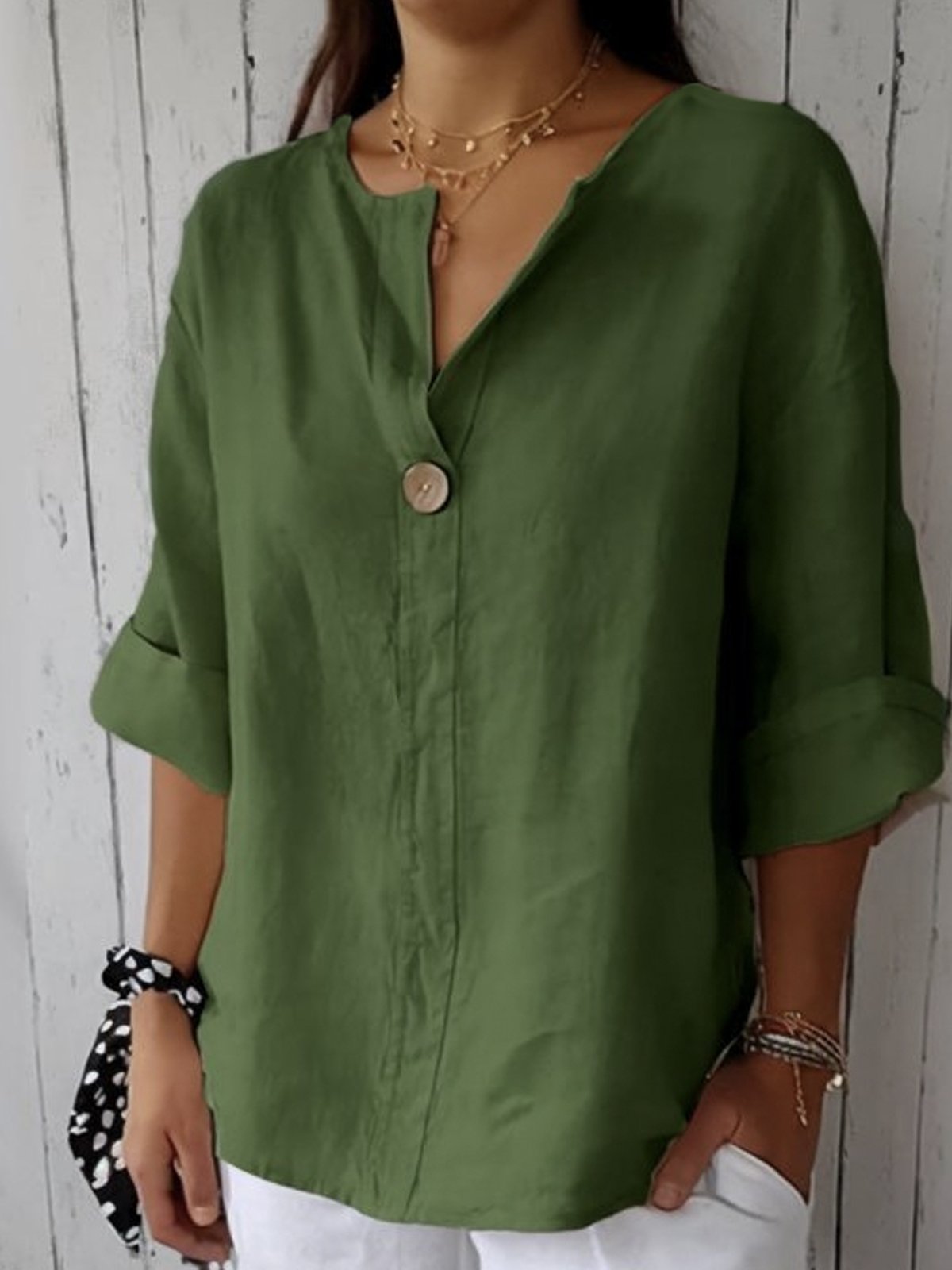 Franchesca™ | Blusa Informal Cuello V