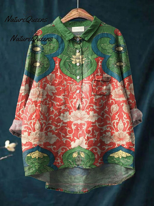 Clara™ | Camisa vintage de algodón con estampado floral