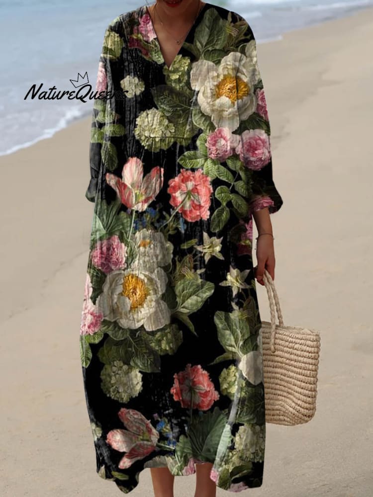 Samara™ | Vestido vintage de algodón con estampado floral