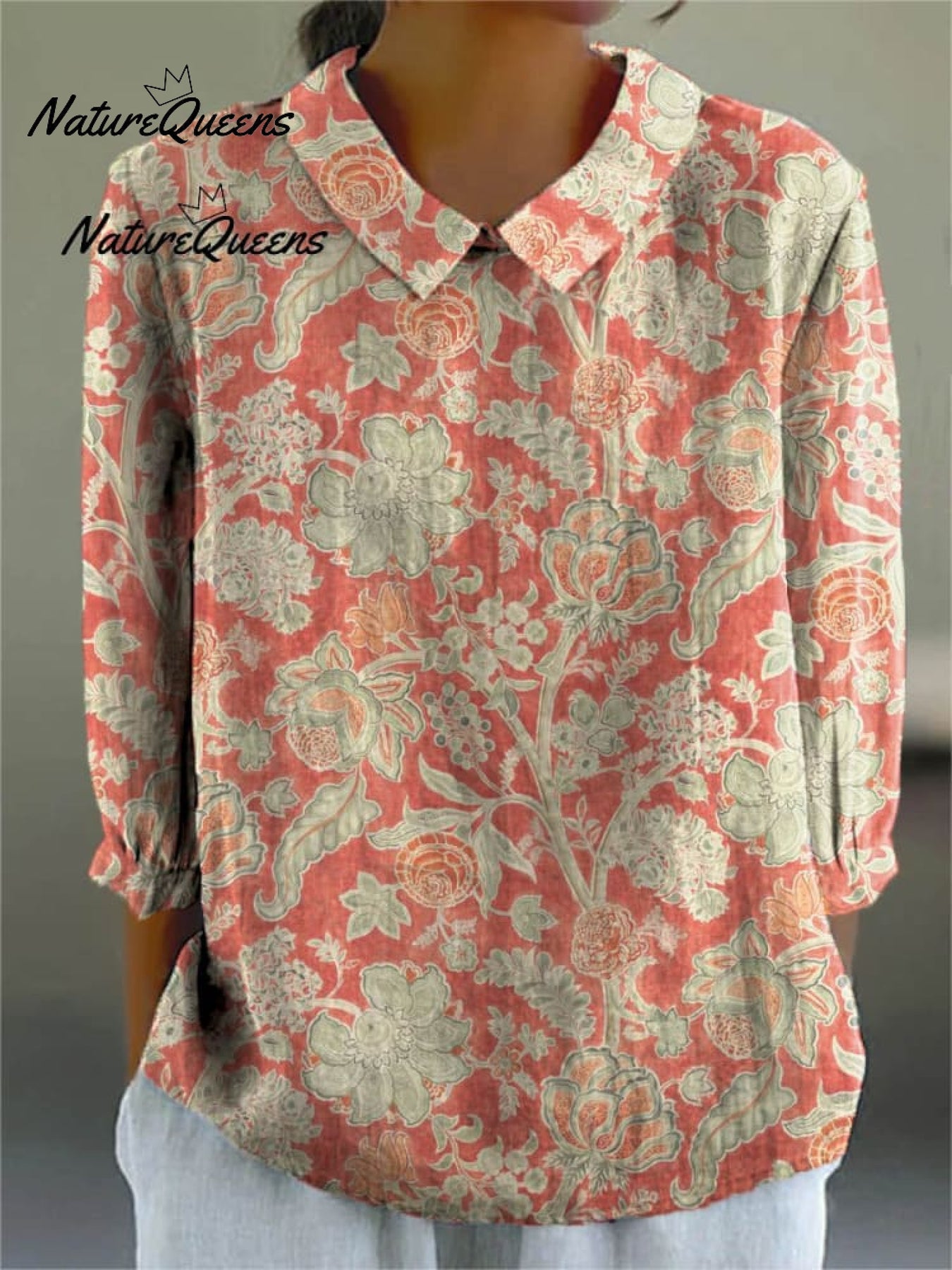 Cleotilde™ | Vestido vintage de algodón con estampado floral