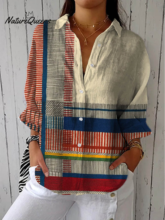 Esmeralda™ | Camisa informal de lino con cuello en V