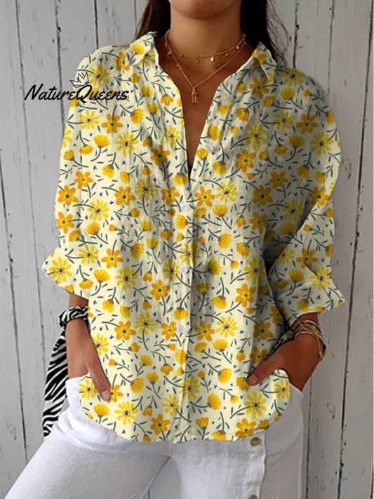 Nayara™ | Camisa informal de lino con cuello en V