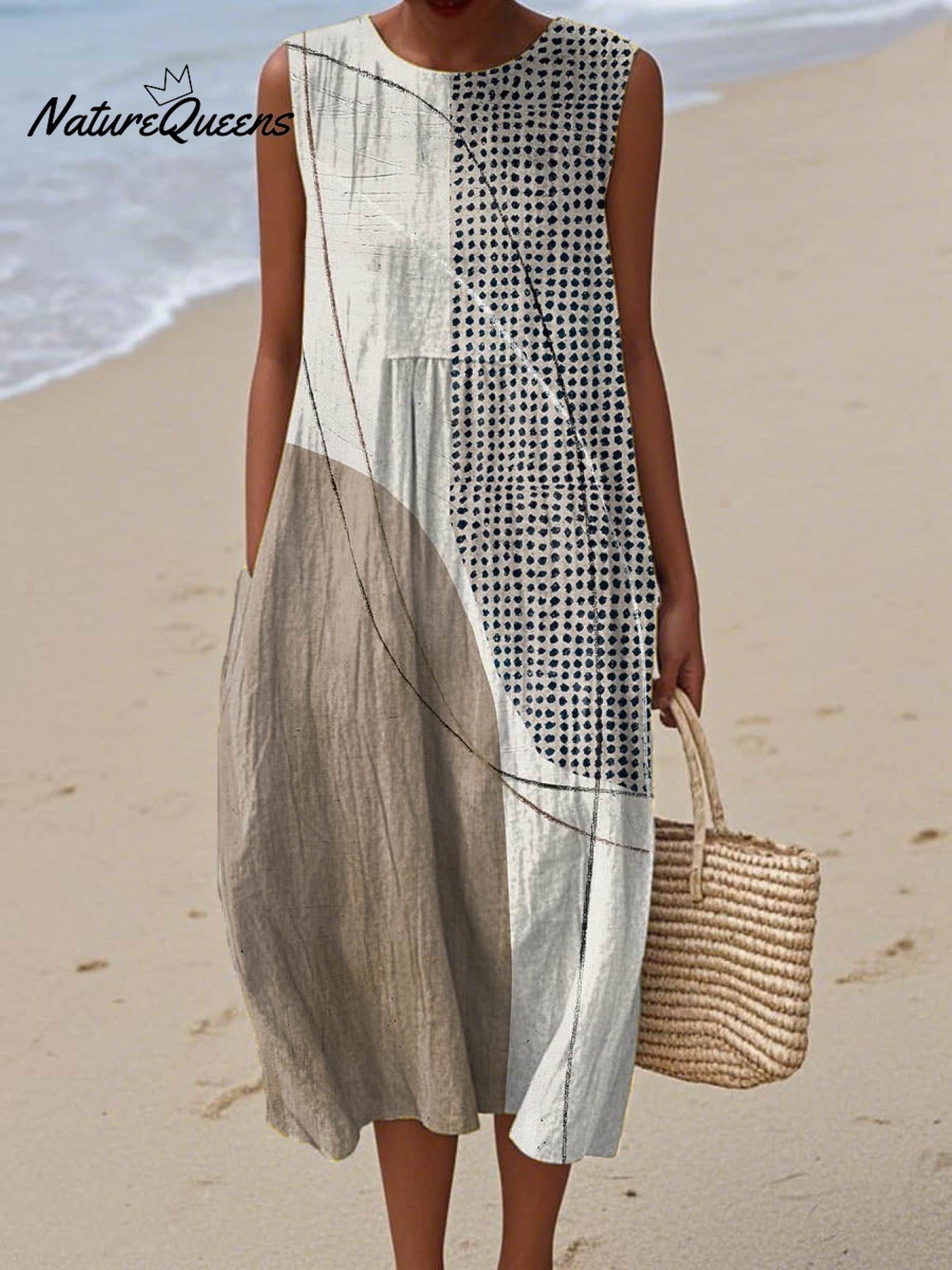 Aurora™ | Vestido cruzado de algodón con bolsillos