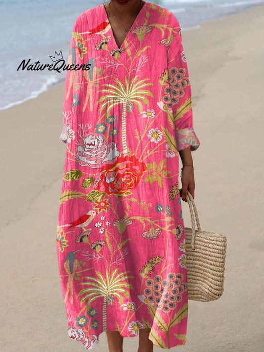 Milena™ | Vestido vintage con estampado artístico de flores