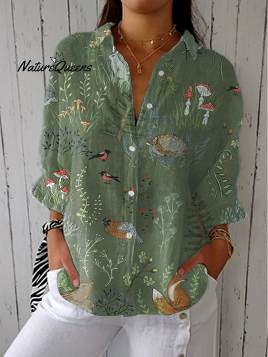 Isadora™ | Camisa informal de lino con cuello en V