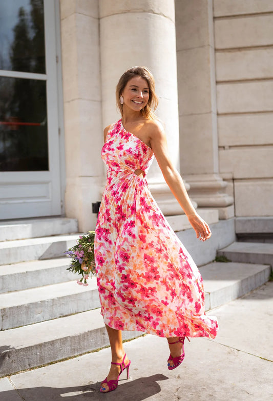 Topacio™ | Vestido Con Abertura Lateral y Estampado