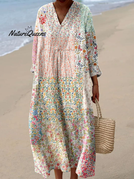 Siena™ | Vestido vintage con estampado floral para mujer
