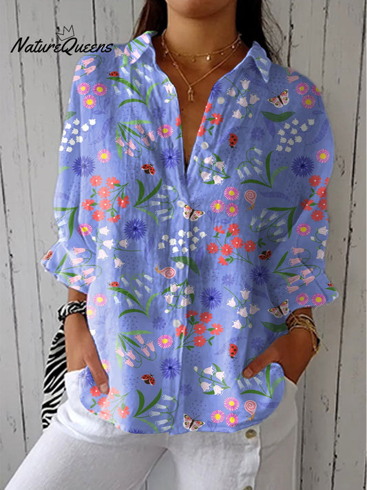 Adara™ | Camisa informal de lino con cuello en V