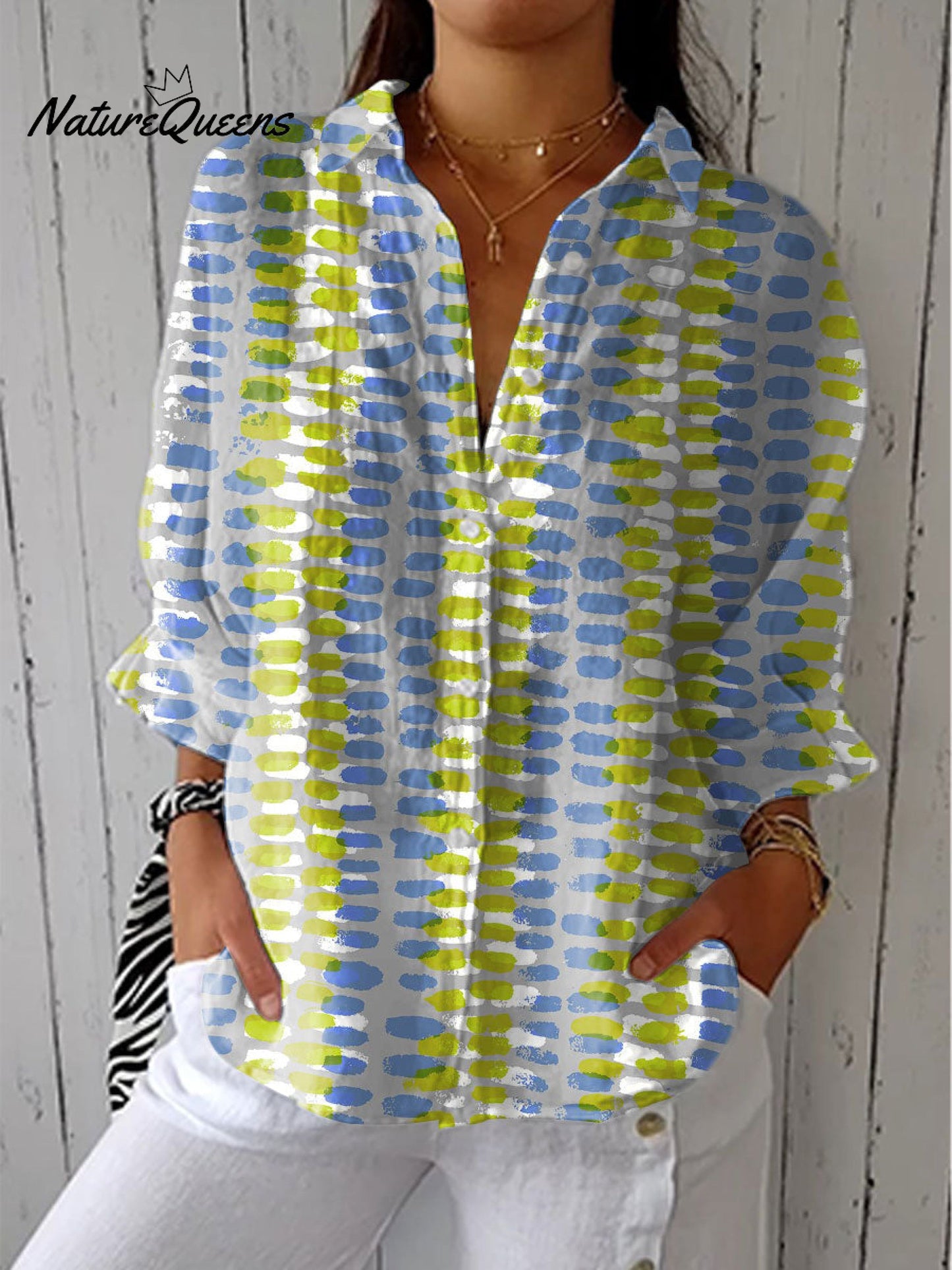 Camila™ | Camisa informal de lino con cuello en V