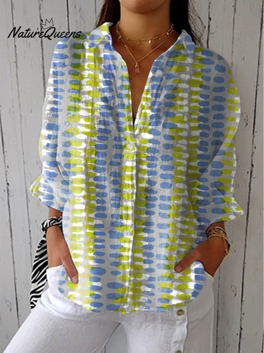 Camila™ | Camisa informal de lino con cuello en V