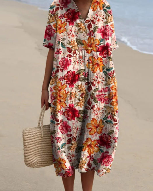 Penelo™ | Vestido Vintage Con Estampado Floral