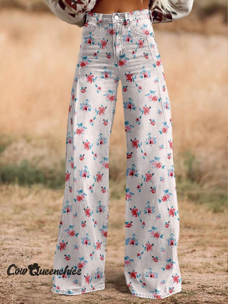 Natalia™ | Pantalones Vintage Con Estampado Floral