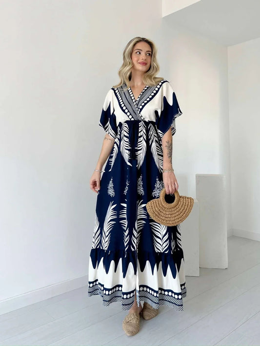 Alabama™ | Vestido Con Cintura Elástica y Flecos