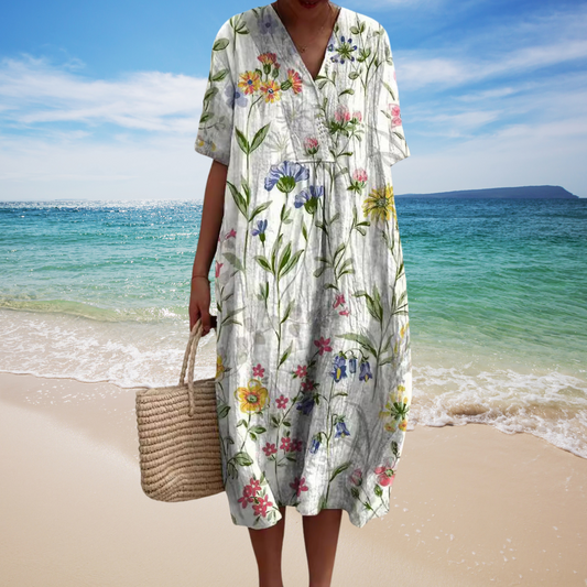Vilma™ | Vestido vintage de algodón con estampado floral