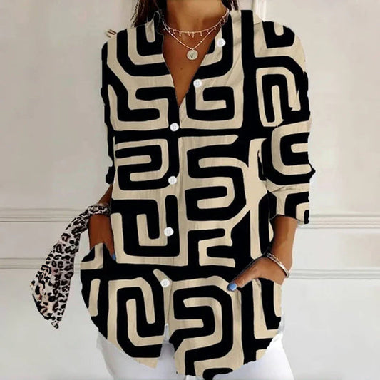 Dara™ | Blusa Con Estampado Abstracto