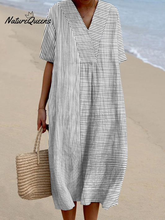Irene ™ | Vestido midi informal con cuello en V