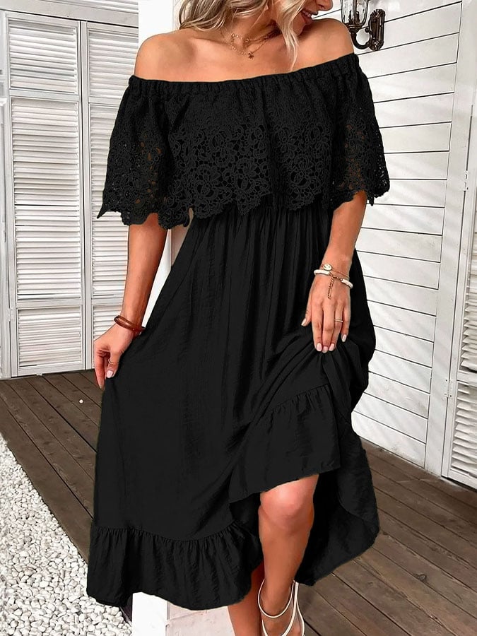 Columba™ |  Vestido informal de mujer con volantes de encaje