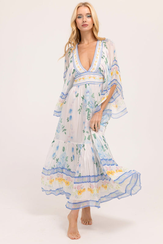 Sua™ | Vestido largo Angel - Fondo de pantalla Blue Posey