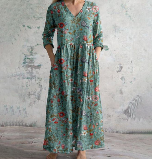 Irma™ | Vestido Vintage Con Estampado Étnico