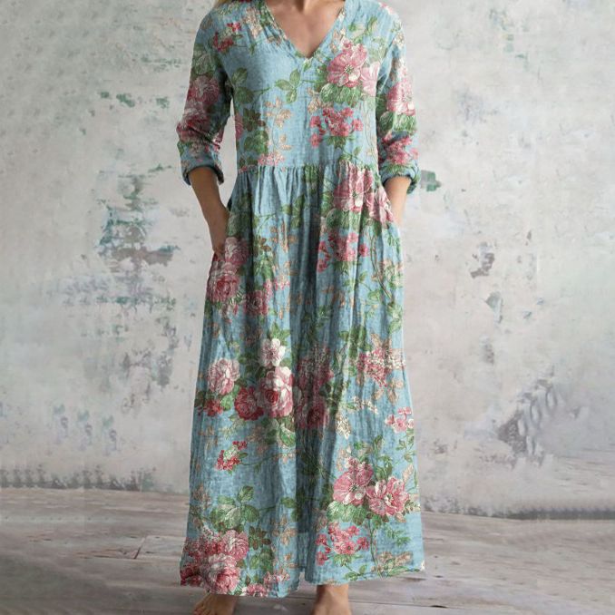 Pilar™ | Vestido Vintage Con Estampado Floral