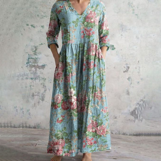 Pilar™ | Vestido Vintage Con Estampado Floral