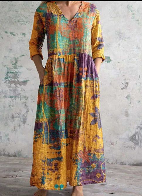 Juliana™ | Vestido Vintage Con Estampado Artistico