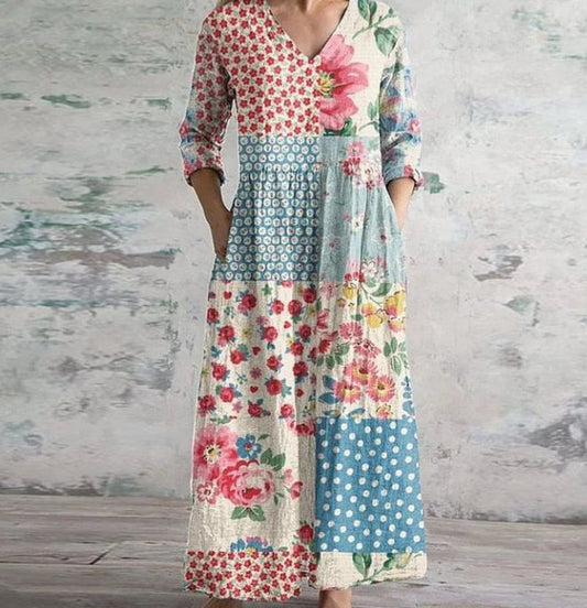 Natalia™ | Vestido Vintage Con Estampado Floral