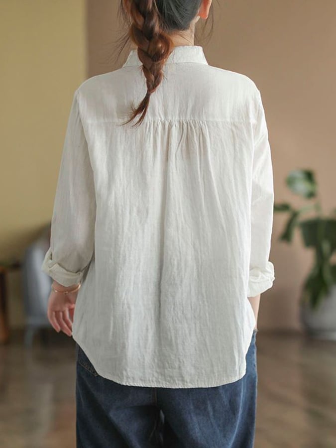 Celina™ |  Camisa minimalista retro bordada