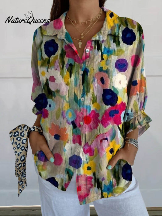 Talía™ | Camisa informal de lino con cuello en V