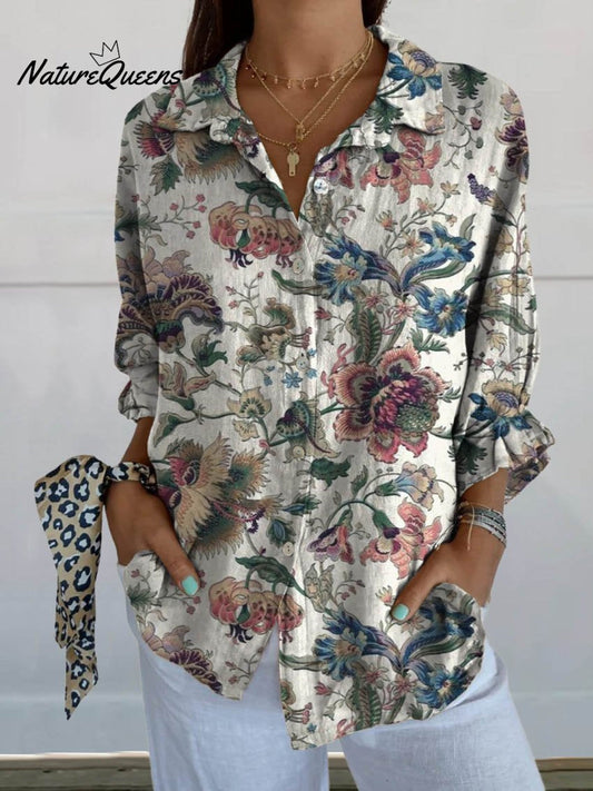 Paloma™ | Camisa informal de lino con cuello en V