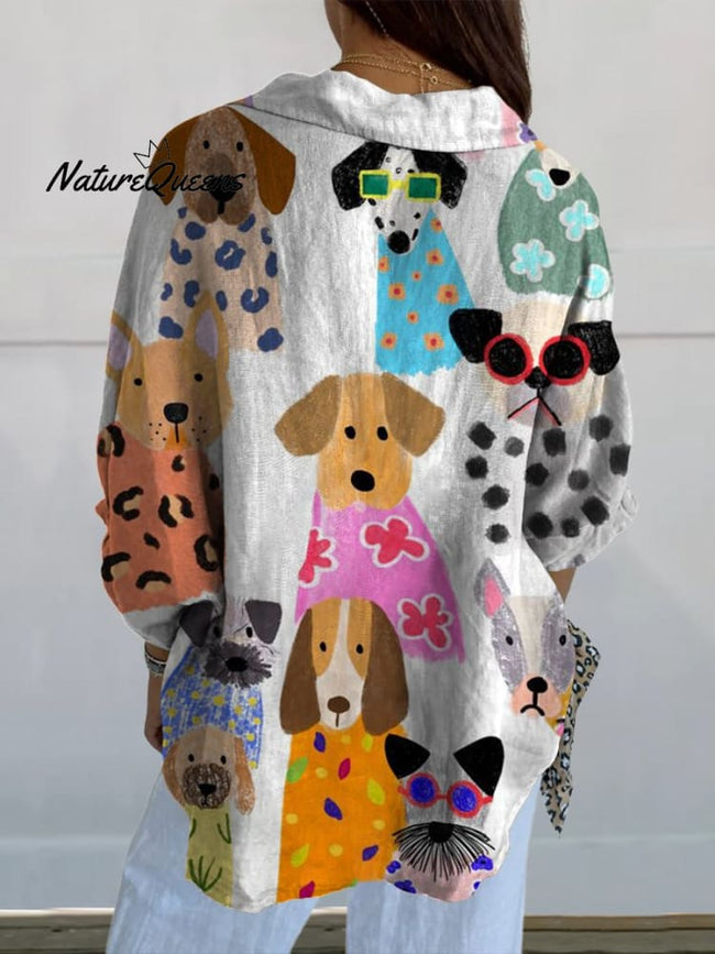 Sol™ | Camisa informal de lino con cuello en V